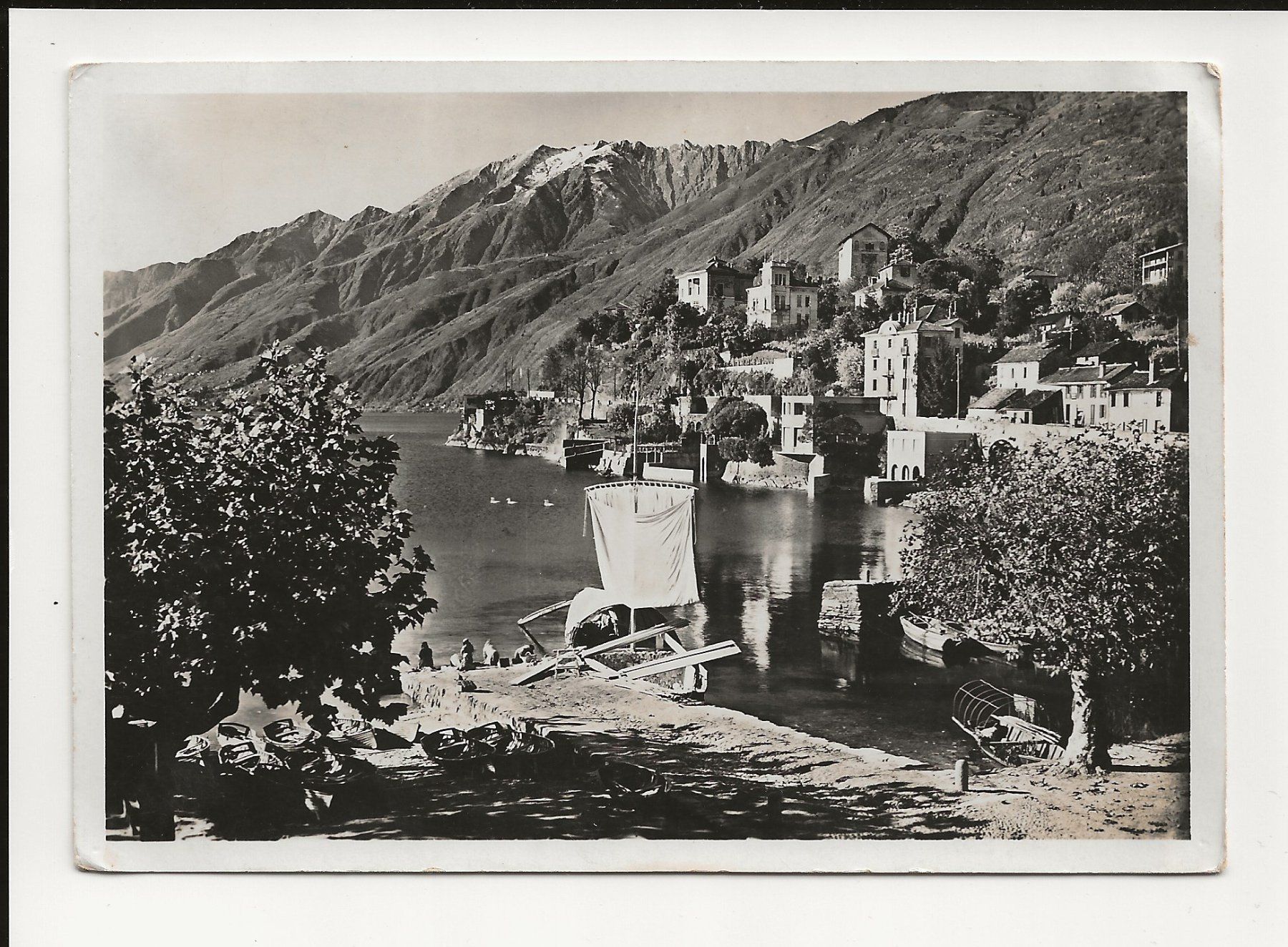Cartoline postali: AK 1943 Ascona Lago Maggiore mit Segelboot – Usato da Greifensee venduto da 315WDO