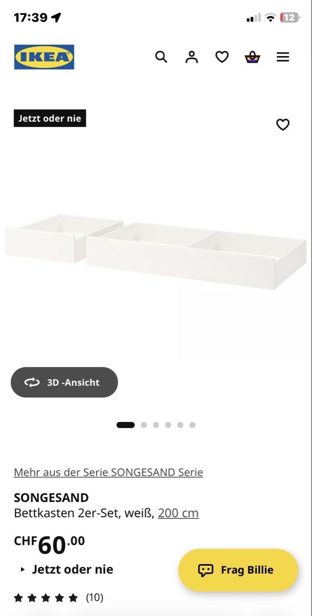 Ikea Altro per la casa: IKEA Bettkasten 2er- Set – Nuovo e nell'imballaggio originale da Berg TG venduto da cel_10