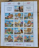 MONACO Bloc ** 7 siècles d'Histoire 1297-1997 les Seigneurs