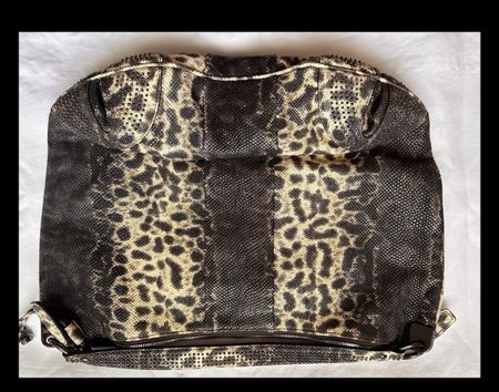 Bally lHandtasche Damen Animalprint Leo Schlangenoptik Leder