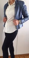 Echt Lederjacke Blau