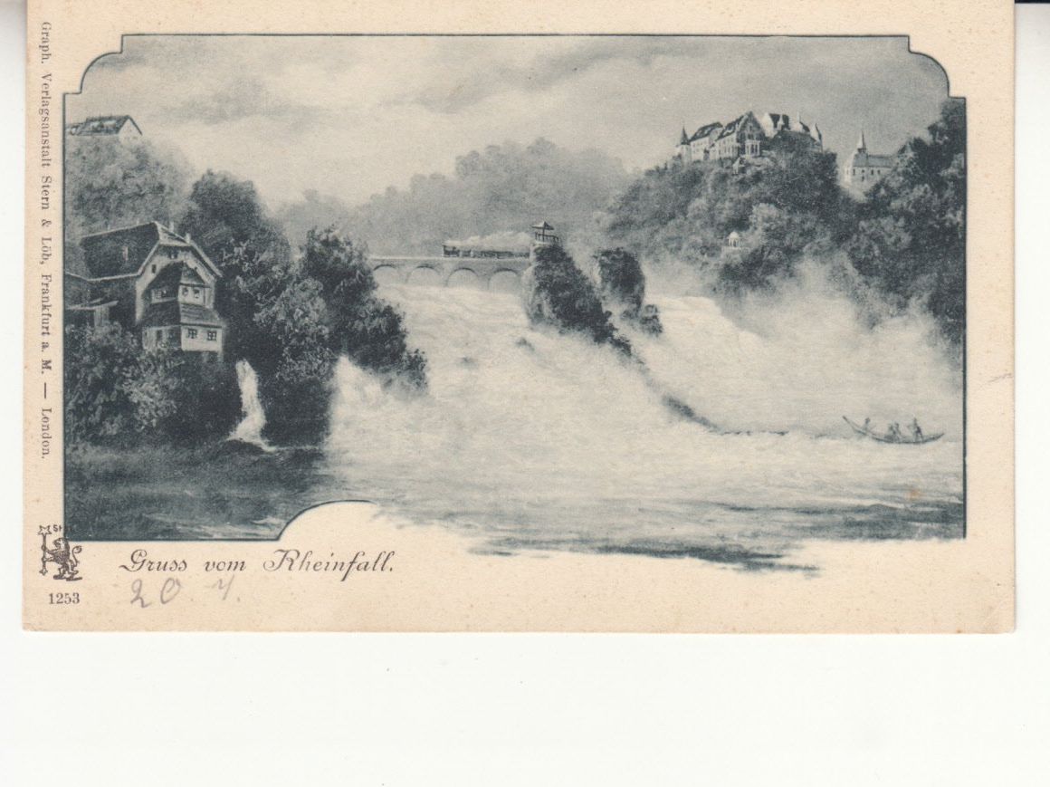 Cartoline postali: Rheinfall ca. 1900 – Usato da Bürglen TG venduto da StampGraf