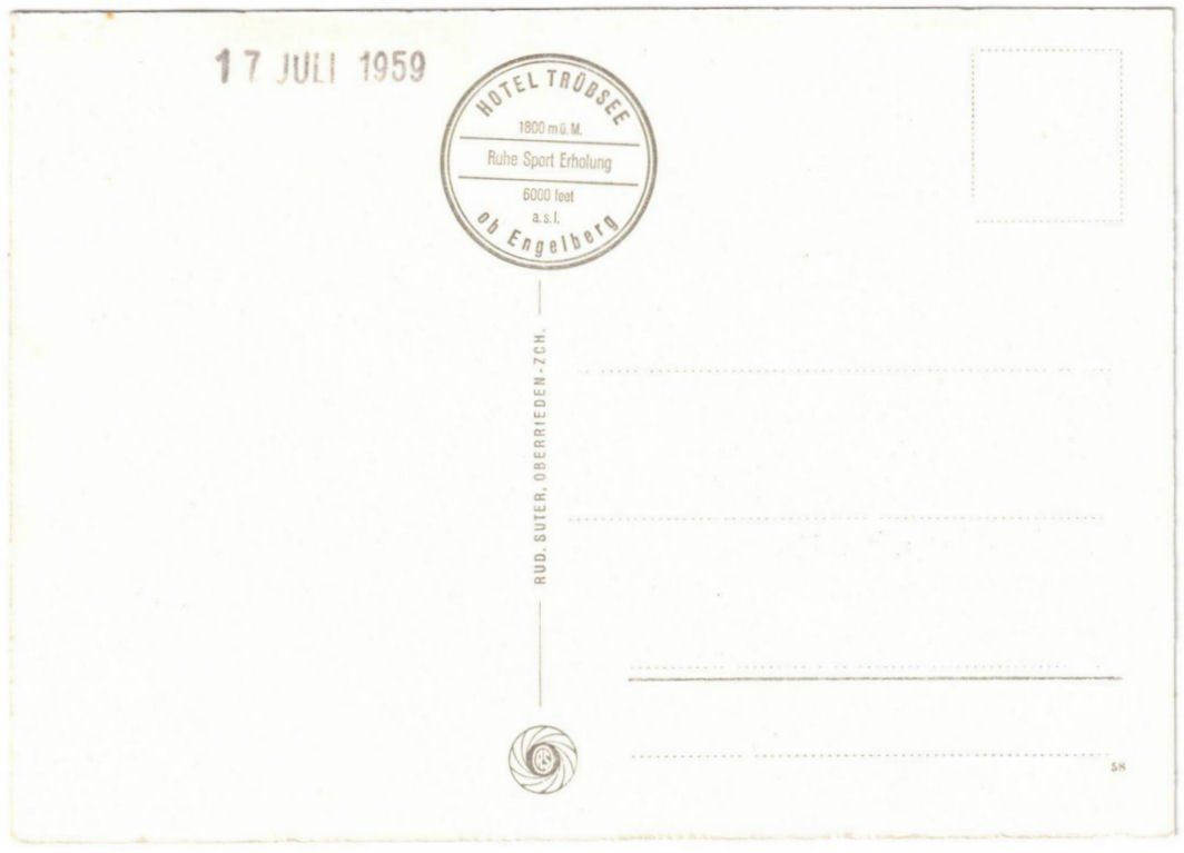 Cartoline postali: Engelberg - Luftseilbahn Gerschnialp--Trübsee – Usato da Binningen venduto da Mountainrider 1
