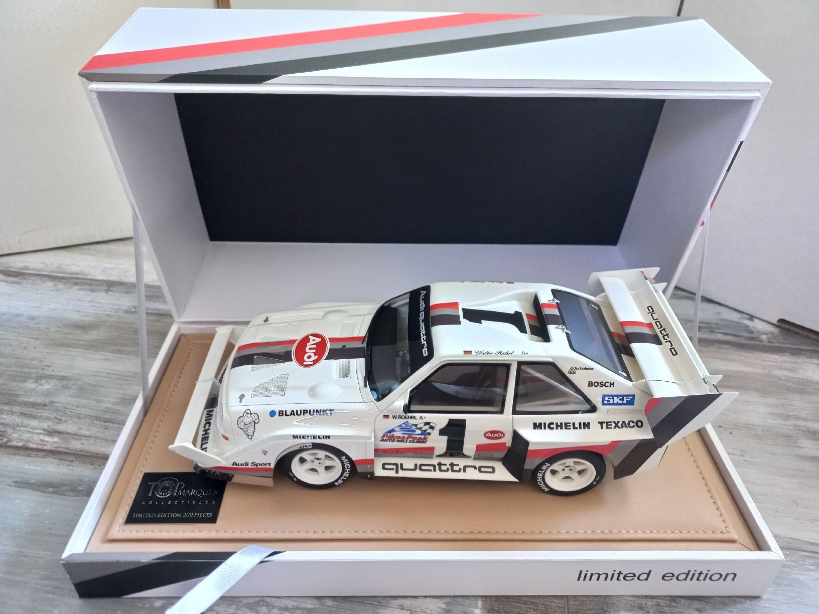 Audi Modellini d'auto: Audi Quattro S1 PikesPeak 1/18 TopMarques – Usato da Attalens venduto da remy_s00