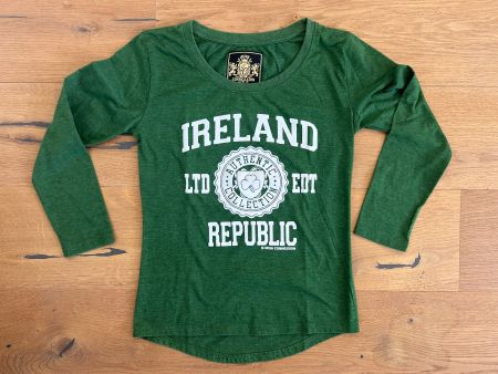 Kinder- Langarmshirt grün IRISH CONNEXXION 8 (whrs 128)