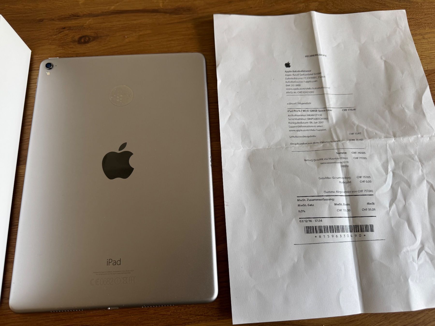 Apple Tablet PC: Apple iPad Pro 9.7" 128GB Space Grau Top – Usato da Frauenfeld venduto da max11116 5