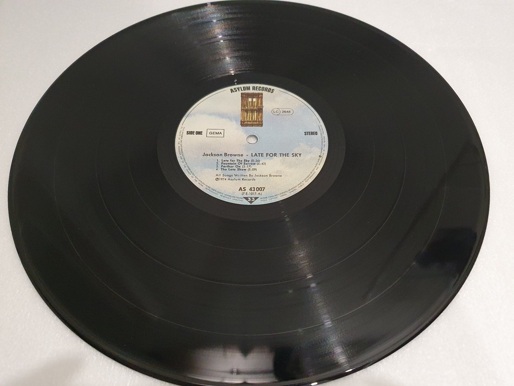 Schallplatten: Jackson Browne – Late For The Sky – Gebraucht aus Uster von Vinyl-Leidenschaft 2