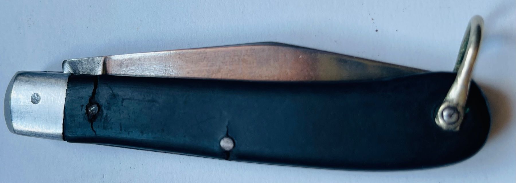 Wenger Coltelli tascabile: Antikes Wenger-Sackmesser mit einer grossen Klinge, schwarz – Usato da Basel venduto da TOMFAN 6