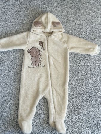 Baby Overall Fleece Teddy Bear Size 62