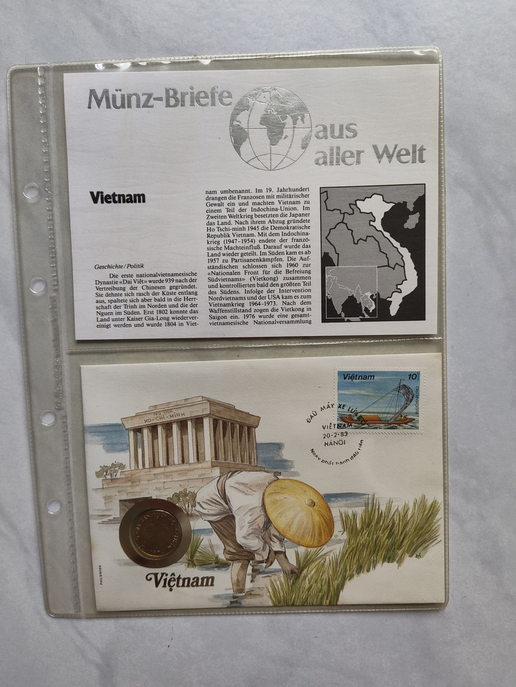Toutes les monnaies: Münzbrief Vietnam – D'occasion à Schönenwerd par pin_rn7v