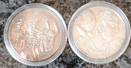 Hans Erni Silbermedaillen 1973 und 1986, Silber 900