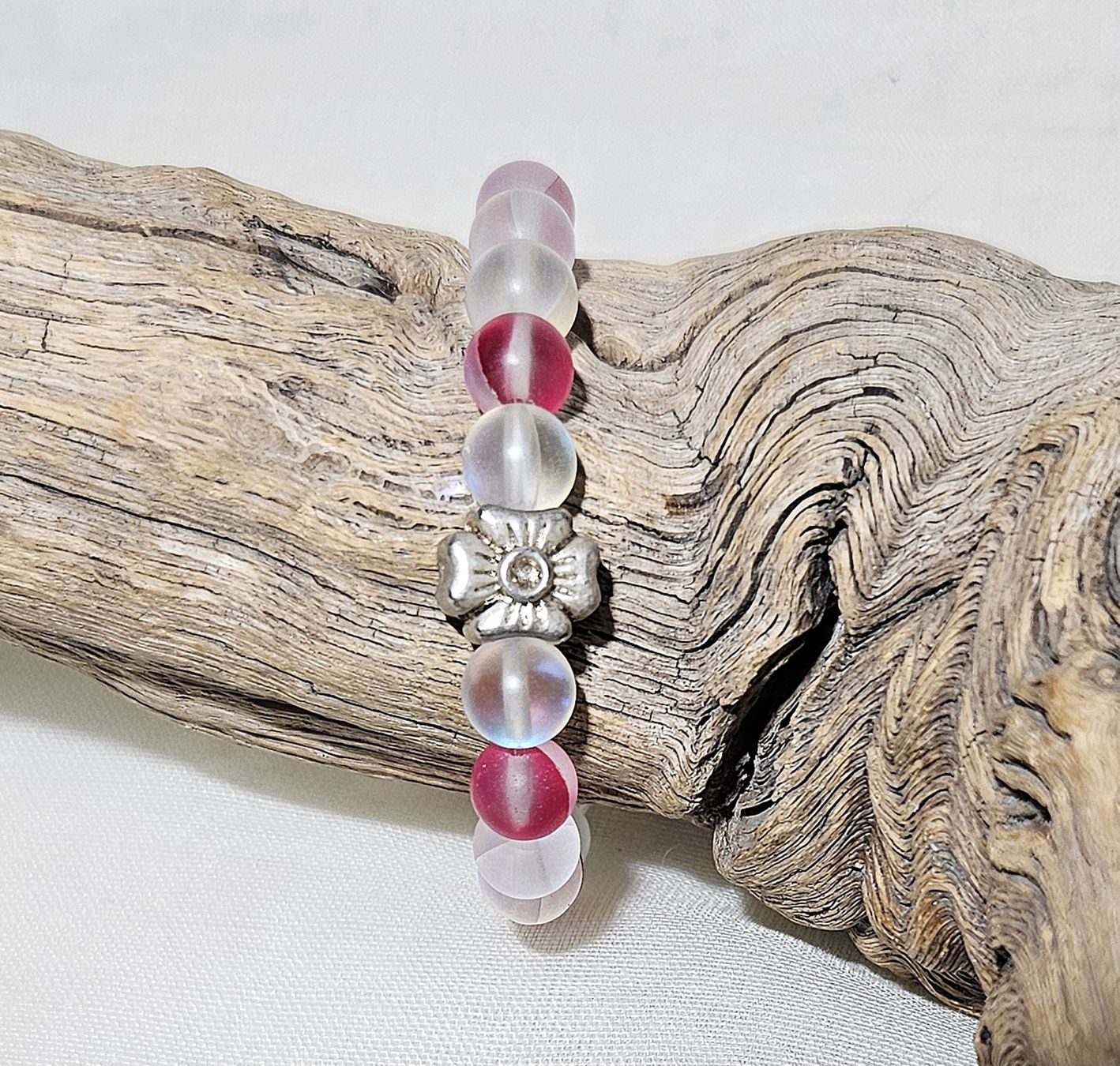 Bracciali & Braccialetti: pinke Blumen-Kristall Armk. - Spendenaktion – Nuovo (secondo la descrizione) da Unterkulm venduto da Nachtigall 2