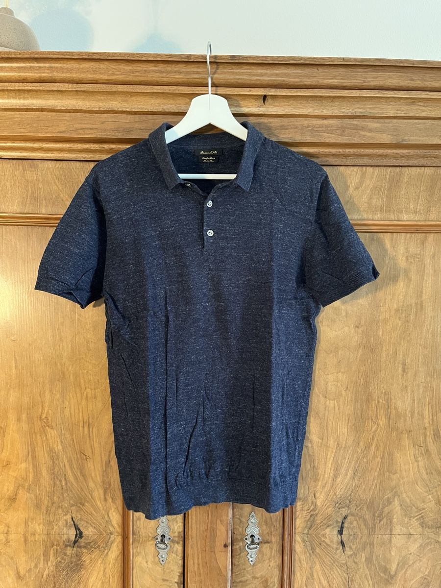 Massimo Dutti Magliette Polo: Poloshirt, dunkelblau meliert, Gr. M, Massimo Dutti – Usato da St. Gallen venduto da Gloom22 1