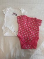 Lot de 2 Body Bébé Fille Blanc et Rose Cœurs