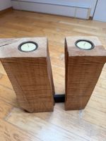 Rustikaler Teelichthalter aus Holz - Handgemacht! Neu!