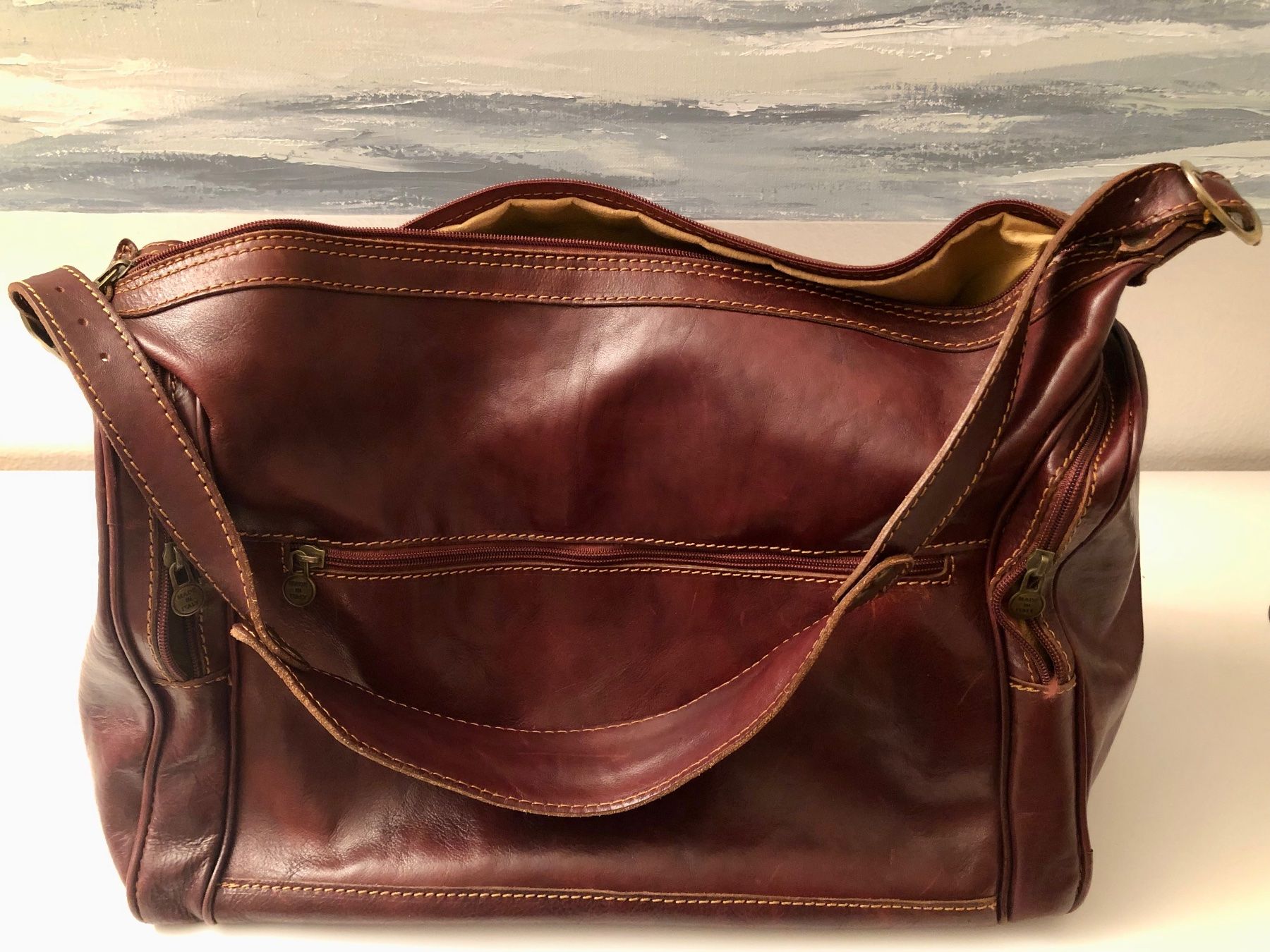 Borse: Handgefertigte Ledertasche, echtes Leder & neuwertig – Nuovo (secondo la descrizione) da Zürich venduto da stiiiviii