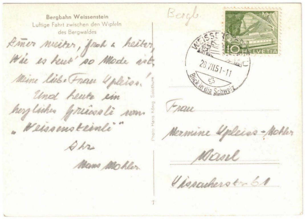 Ansichtskarten: Weissenstein - Sessellift – Gebraucht aus Binningen von Mountainrider 1