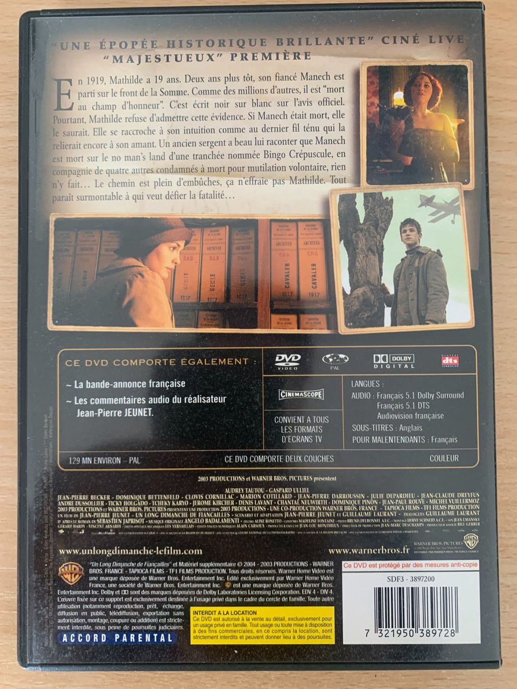 Tutti i DVDs: Un Long Dimanche De Fiançailles (Mathilde Eine grosse Liebe) – Usato da Zürich venduto da recordman01 1