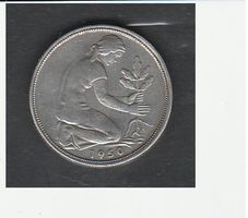 50 Pfennig von 1950  BR Deutschland