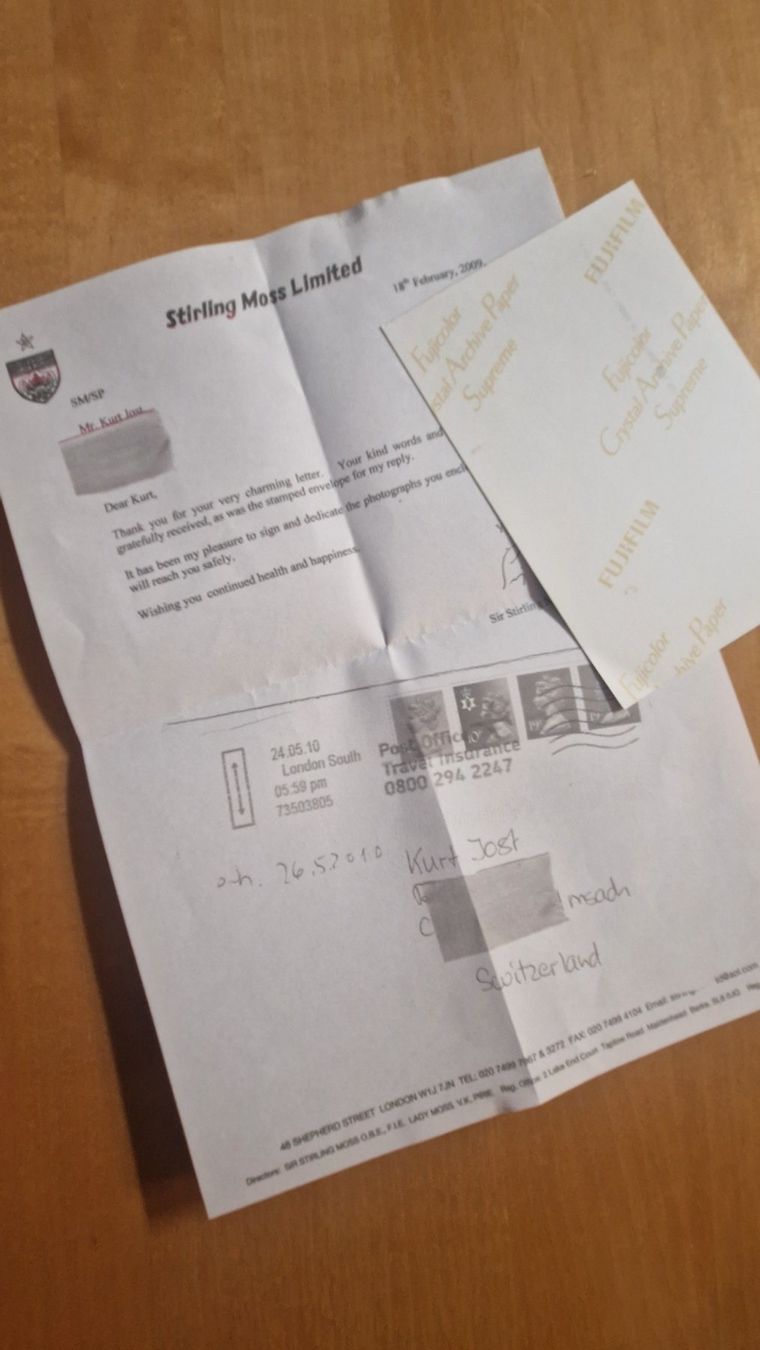 Autogramme: Stirling Moss, Original Autogramm auf Foto – Gebraucht aus Salmsach von Schusoa 4