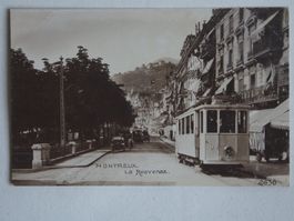Ansichtskarte Bahn Tram Vevey-Montreux-Villeneuve VMCV Vaud