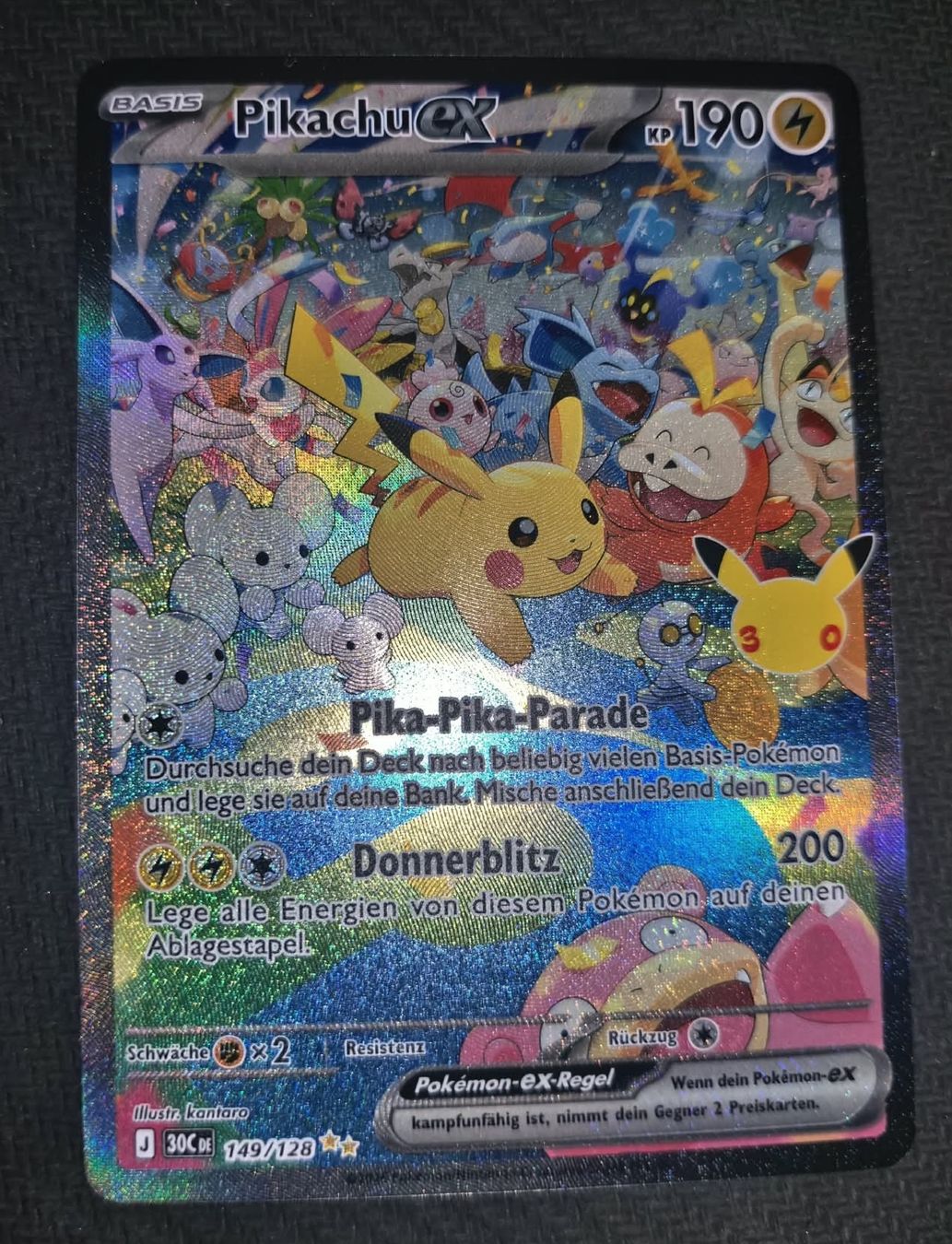 Pokémon Carte collezionabili: Pokémon 30th celebrations Pikachu ex DE – Nuovo (secondo la descrizione) da Dachsen venduto da gamesforyou88 1