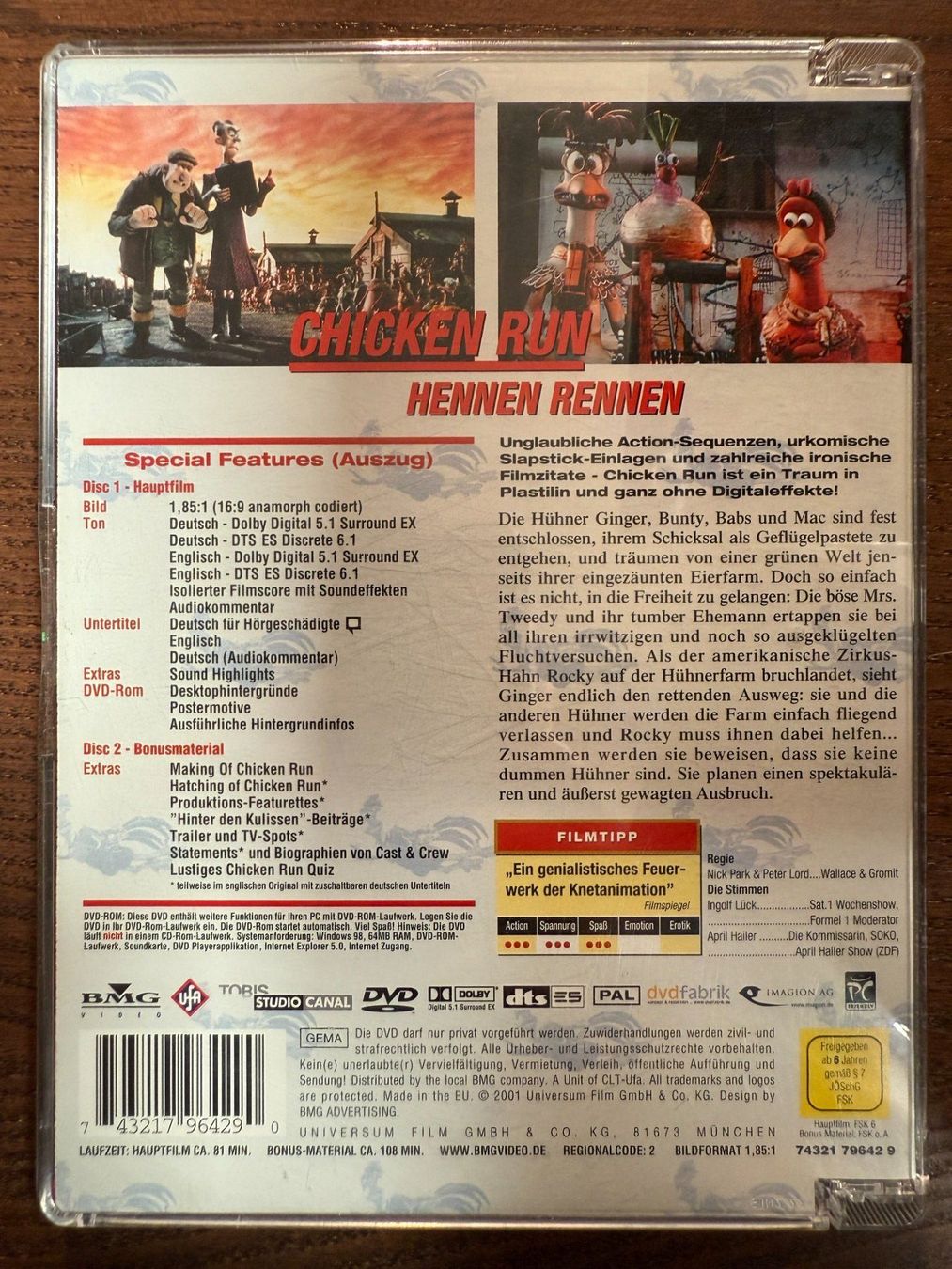 Tutti i DVDs: Chicken Run - Hennen Rennen – Usato da Zürich venduto da FilmFreunde 1