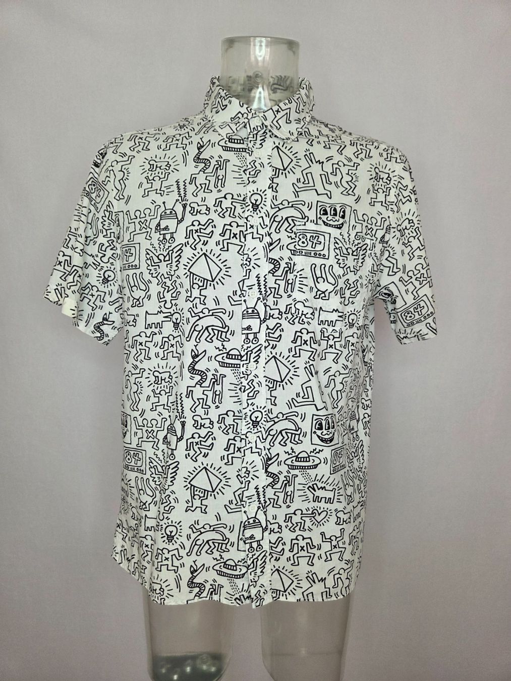 H&M Camicie: H&M x Keith Haring Hemd Gr. M Kurzarm Baumwolle – Usato da Bern venduto da -Aniko-