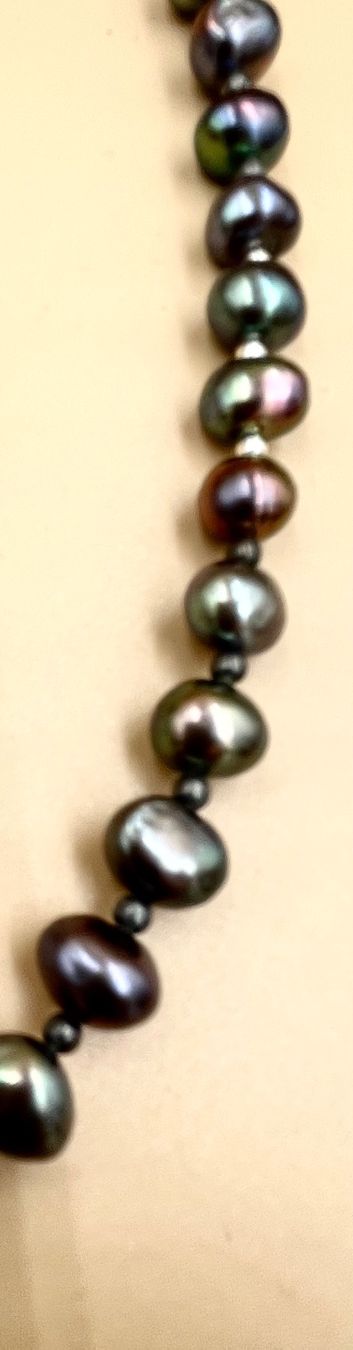 Perle (finte): Süsswasser schwarze Perlenkette + Ohrringe – Nuovo e nell'imballaggio originale da St. Gallen venduto da Martunia 2