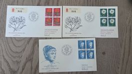 1963 Pro Juventute 3x 4er Block FDC Illustriert Lumogen-Papi
