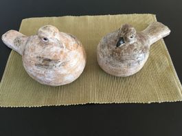 Paires d’oiseaux Signé  en céramique