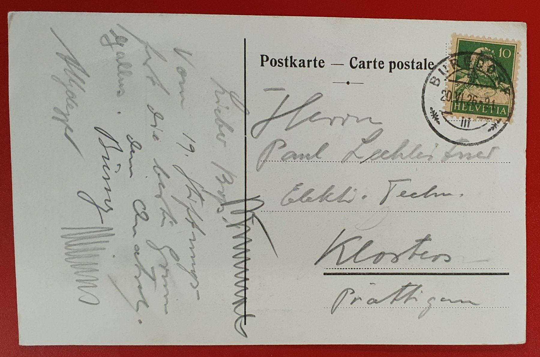 Cartoline postali: TECHNIKA BERNENSIS BURGDORF 1926 – Usato da Kreuzlingen venduto da Rschweiz1 1