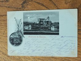 Alte PK / Souvenir de Lucens - Gelaufen 1898