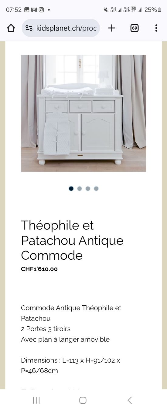 Cassettiere: Théophile et Patachou Antique Commode – Usato da Le Landeron venduto da Plushka