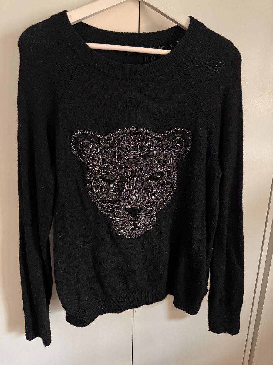 H&M Top: Schwarzer H&M Pulli mit Pailletten M – Nuovo (secondo la descrizione) da Richterswil venduto da Manu55555