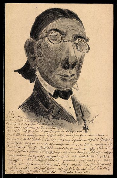 Ansichtskarten: Handgemalt: Portrait eines Gelehrten im  – Gebraucht aus Berlin von bartko-reher