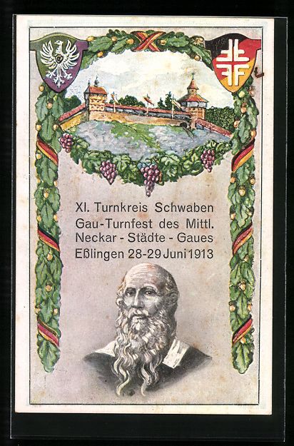 Cartoline postali: Esslingen / Neckar, Gau-Turnfest des Mit – Usato da Berlin venduto da bartko-reher