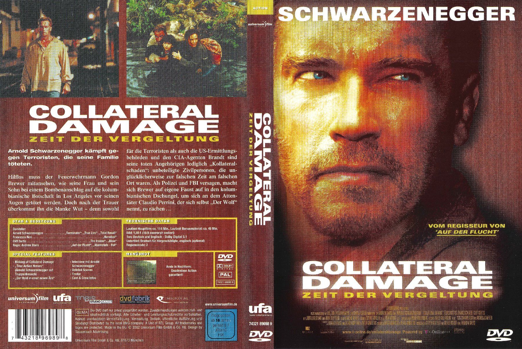Tutti i DVDs: Collateral Damage - Zeit der Vergeltung (2002) – Usato da Zürich venduto da Cineasten