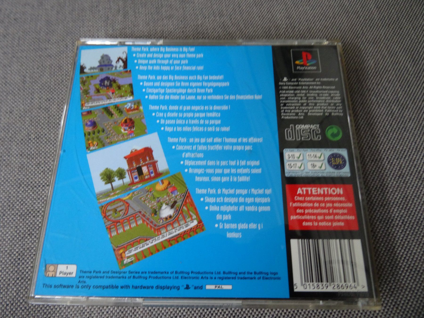 Sony Spiele: Theme Park PS1 – Gebraucht aus Olten von Disc-Ausverkauf 2