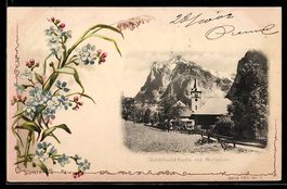 Grindelwald, Kirche und Wetterhorn, Flor