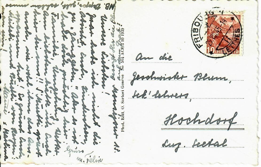 Cartoline postali: Fribourg – Usato da Hochdorf venduto da Ziegel-16 1