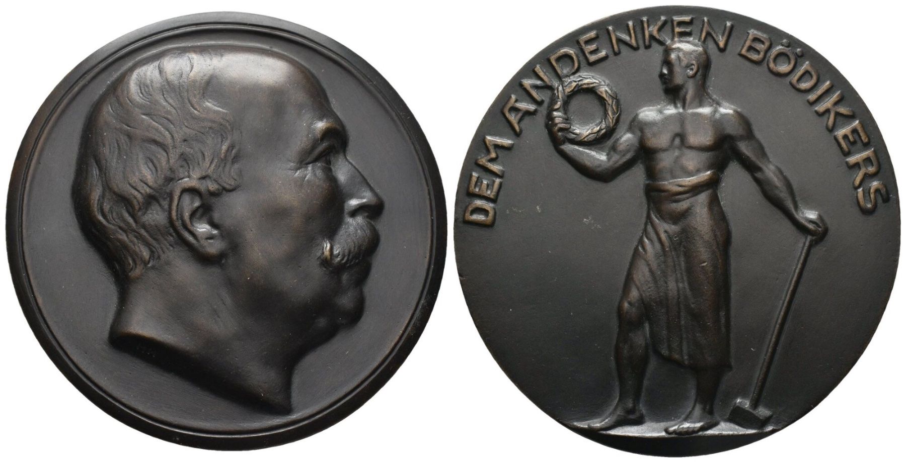 Medaillen: Tonio Bödiker - grosse Bronzegussmedaille – Gebraucht aus Meilen von coins4sale