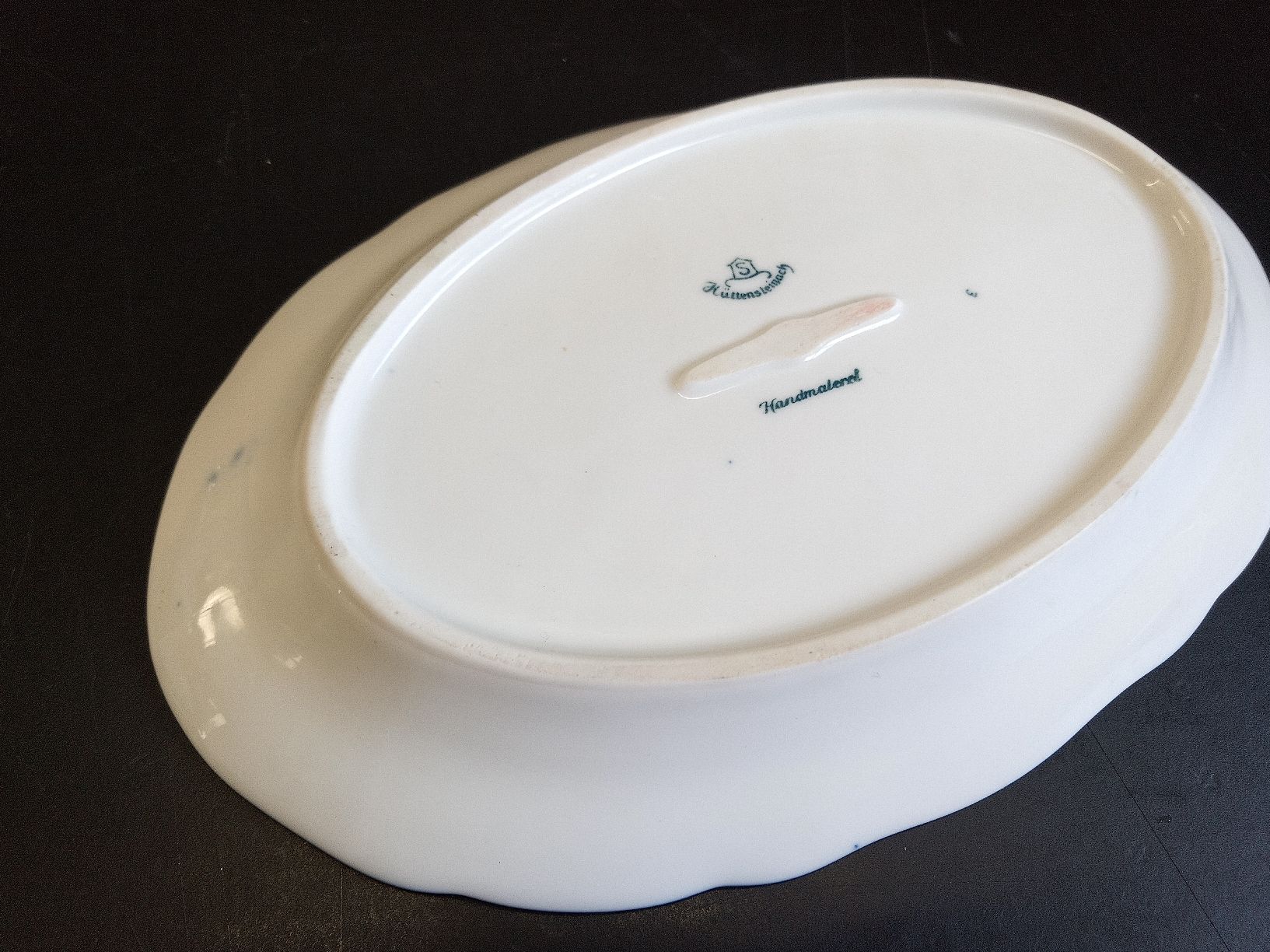 Servierplatten: Hüttensteinach Platte klein oval Handmalerei  – Gebraucht aus Reiden von Zofi-Brocki 2