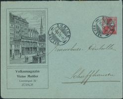 1909 - Privatganzsachen - Briefumschlag - Helvetia - Zürich