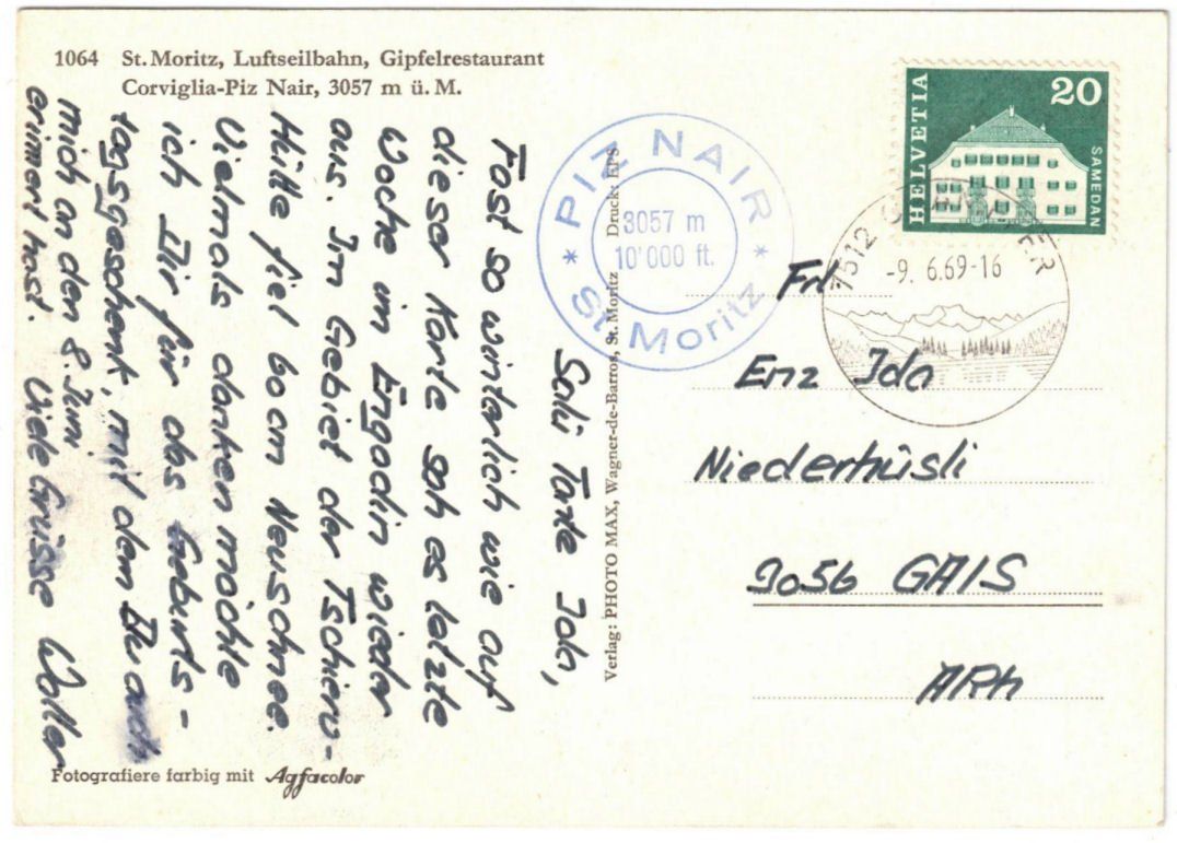 Cartes postales: St. Moritz - 4 Bild AK – D'occasion à Binningen par Mountainrider 1