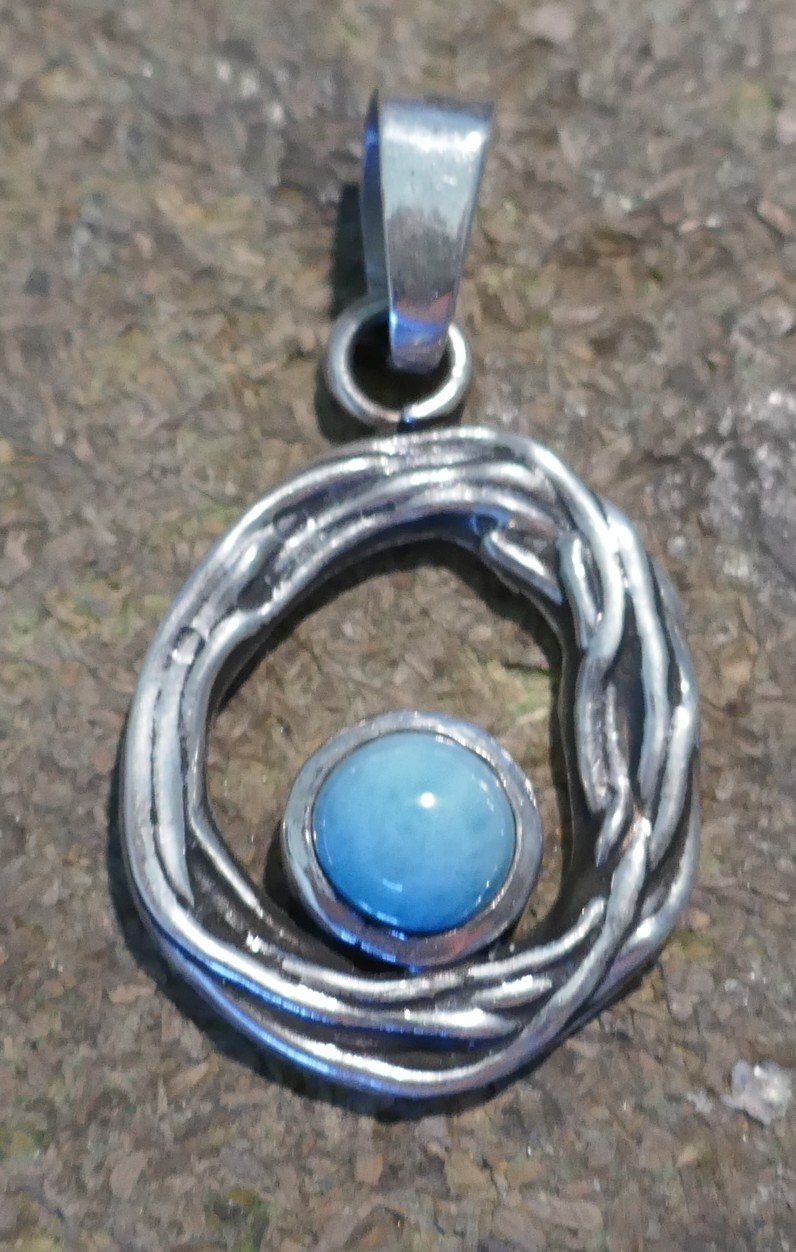 Ciondoli: Larimar Anhänger in Silber / Handgemacht – Nuovo (secondo la descrizione) da Arboldswil venduto da estrella925 1
