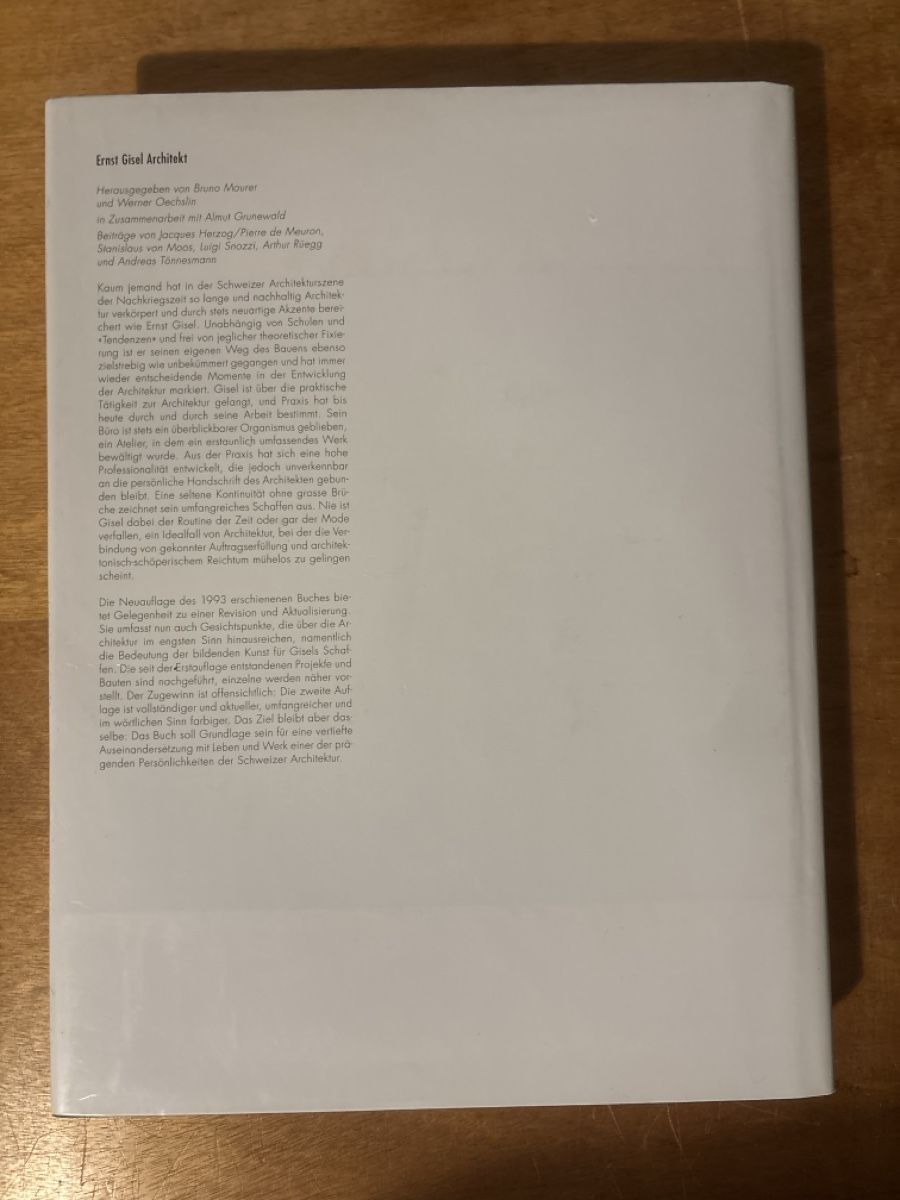 Libri: Ernst Gisel Architekt. GTA – Usato da Zürich venduto da WWehrle 1