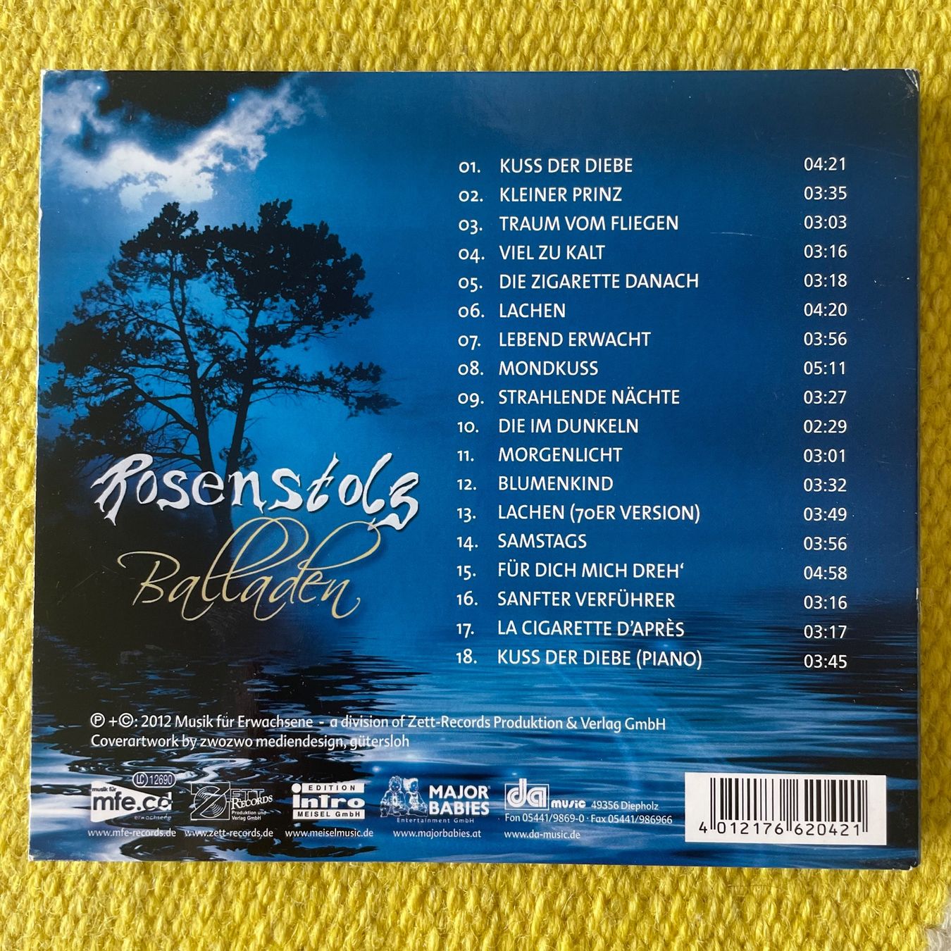 CD: ROSENSTOLZ-BALLADEN (DIGIPACK) – Usato da Rorschacherberg venduto da CD-Roli 1
