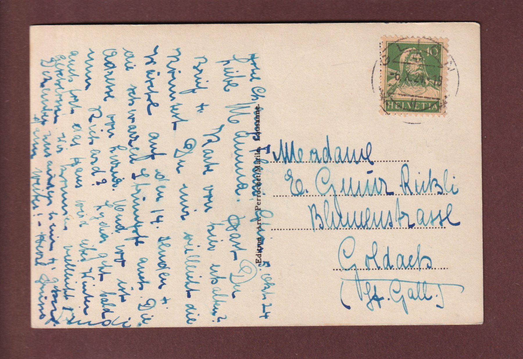 Ansichtskarten: MONTREUX - Palace - 1924 – Gebraucht aus Pully von nicecards 1