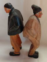 2  Holzfiguren handgeschnitzt bemalt